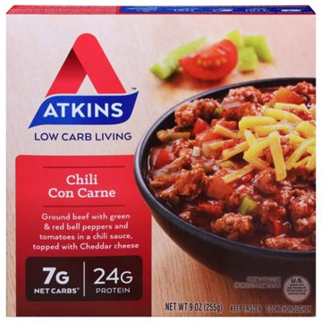 Atkins Low Carb Living Chili Con Carne Frozen Meal, 9 oz