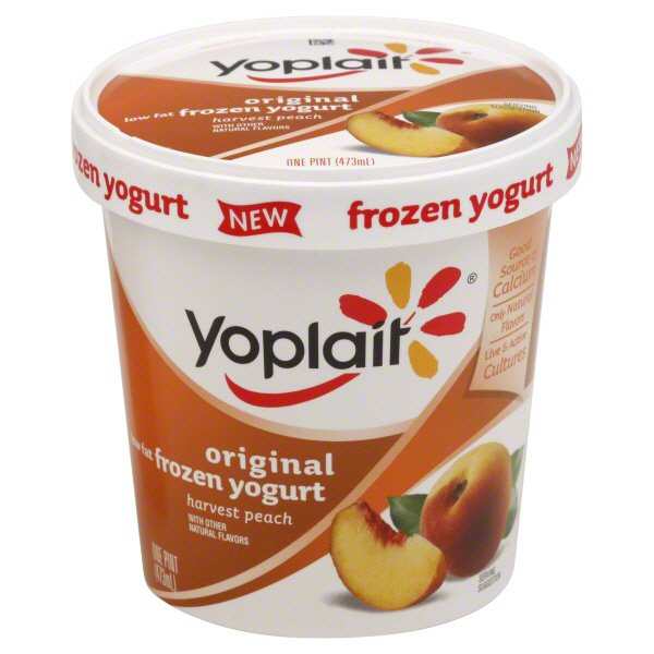 Yoplait Original Low Fat Harvest Peach Frozen Yogurt Shop Frozen
