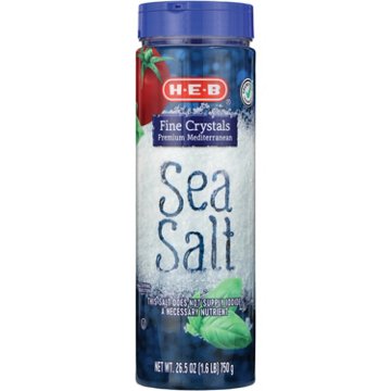 H-E-B Fine Mediterranean Sea Salt Crystals, 26.5 oz