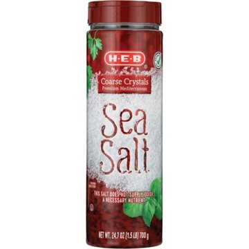 H-E-B Coarse Mediterranean Sea Salt Crystals