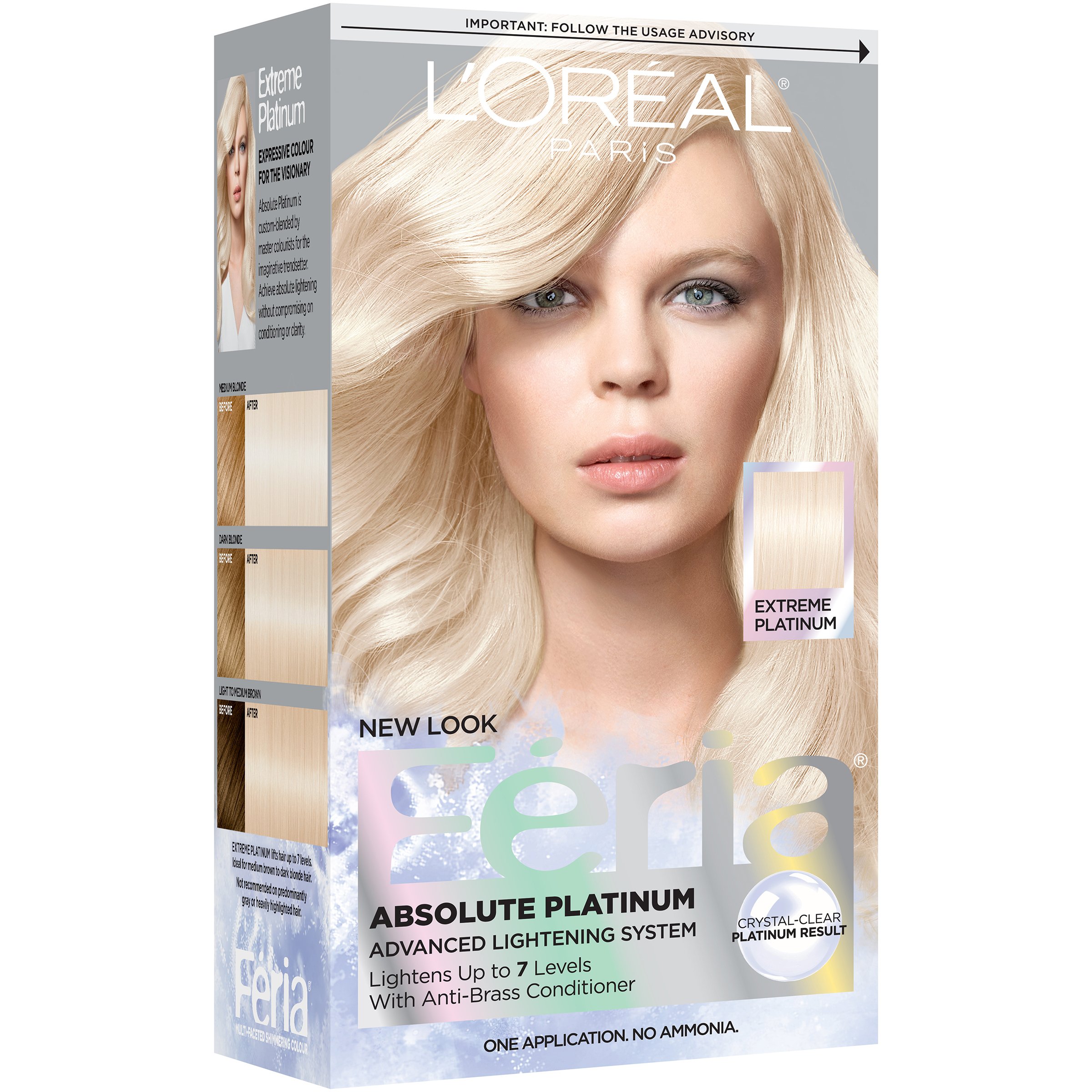 L'Oréal Paris Feria Permanent Hair Color, Extreme Platinum - Shop Hair Care  at H-E-B