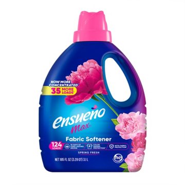 Ensueno Max Max HE Liquid Fabric Softener - Spring Fresh, 124 Loads, 105 oz