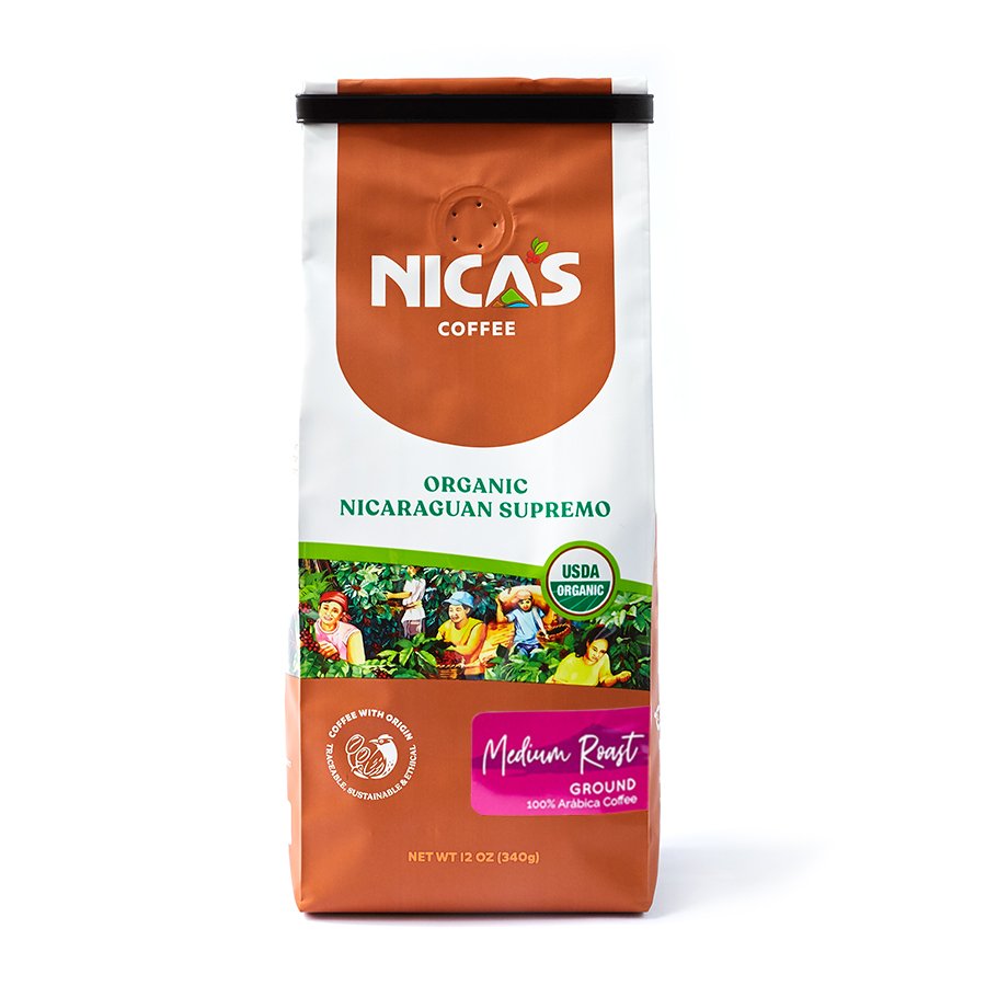 Nica's Coffee Organic Nicaraguan Supremo Medium Roast Ground Coffee Shop Coffee at HEB