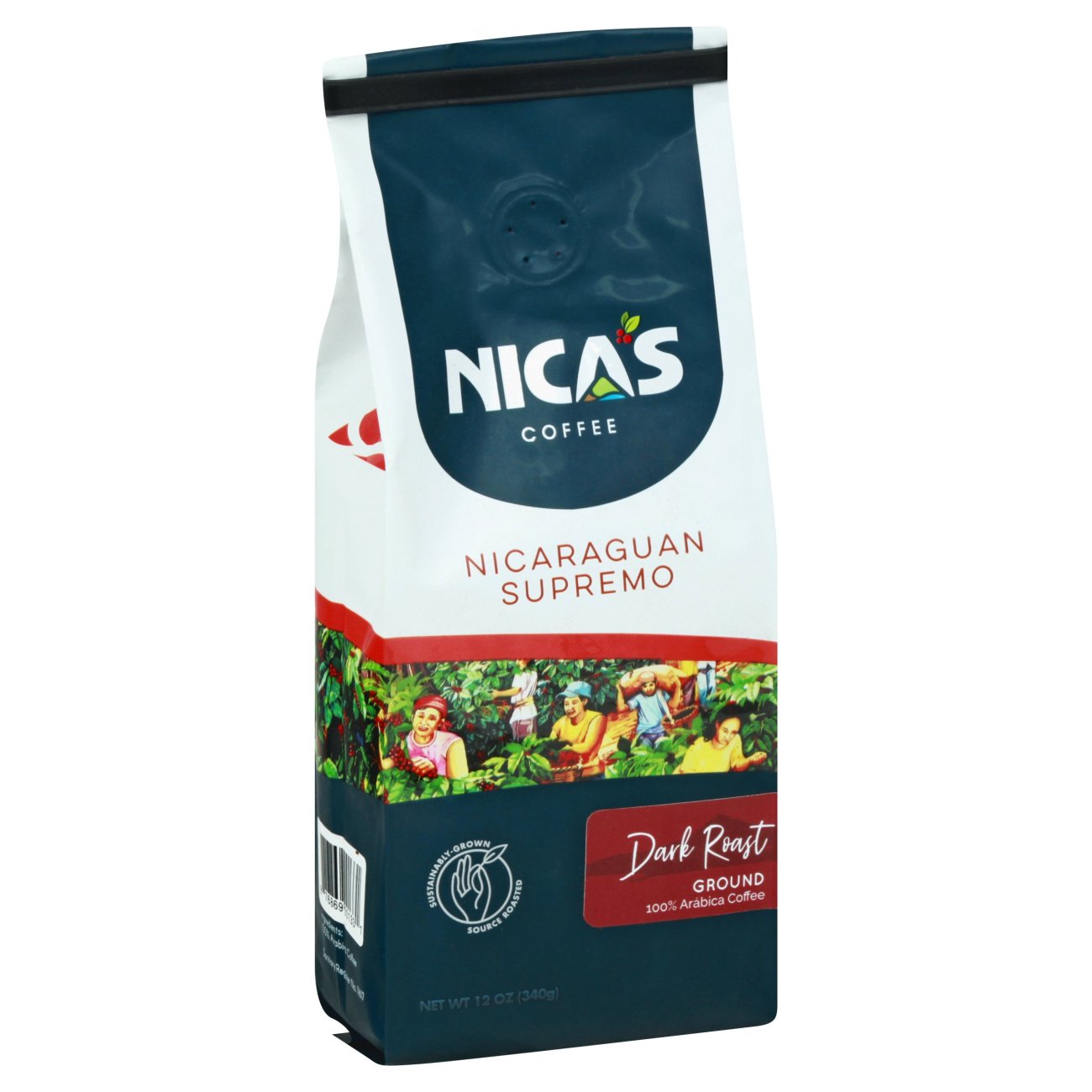 Nica's Coffee Nicaraguan Supremo Dark Roast Ground Coffee Shop Coffee