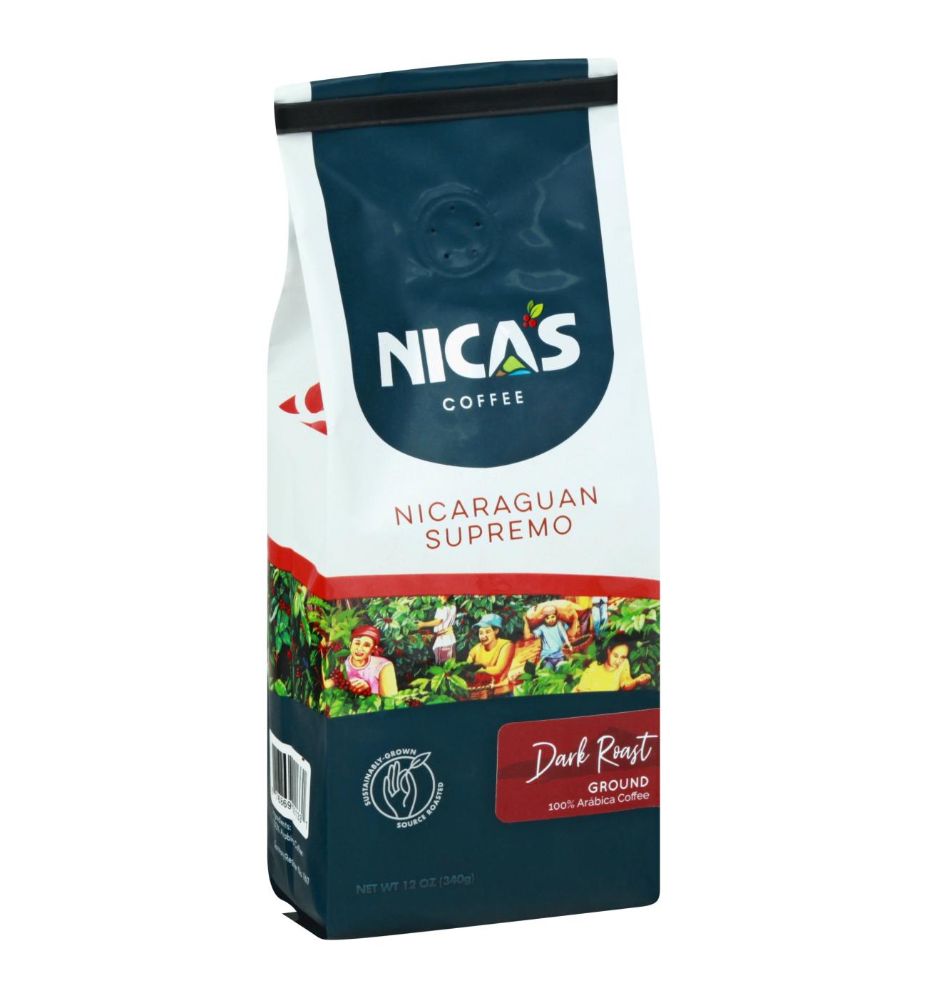 Nica's Coffee Nicaraguan Supremo Dark Roast Ground Coffee; image 1 of 2