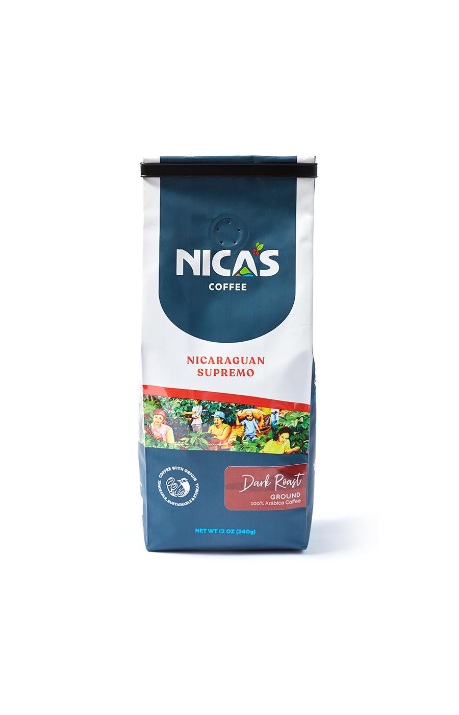 Nica's Coffee Nicaraguan Supremo Dark Roast Ground Coffee; image 2 of 2