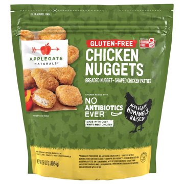 Applegate Naturals Gluten Free Fully Cooked Frozen Chicken Nuggets, 16 oz