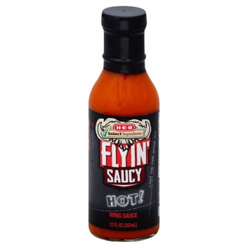 H-E-B Flyin' Saucy Wing Sauce - Hot, 12 oz