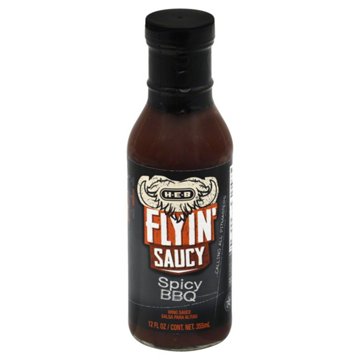H-E-B Flyin' Saucy Wing Sauce - Spicy BBQ, 12 oz