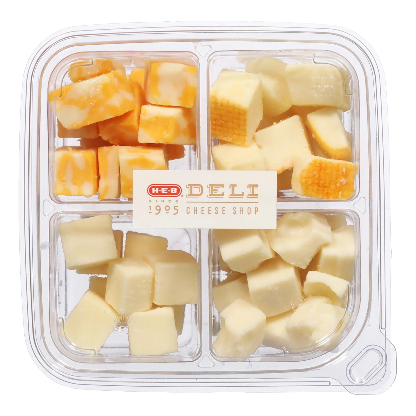 H-E-B Deli 4-Variety Cheese Cubes; image 1 of 2