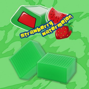 Hubba Bubba Max Strawberry-Watermelon Bubble Gum, 5 pc