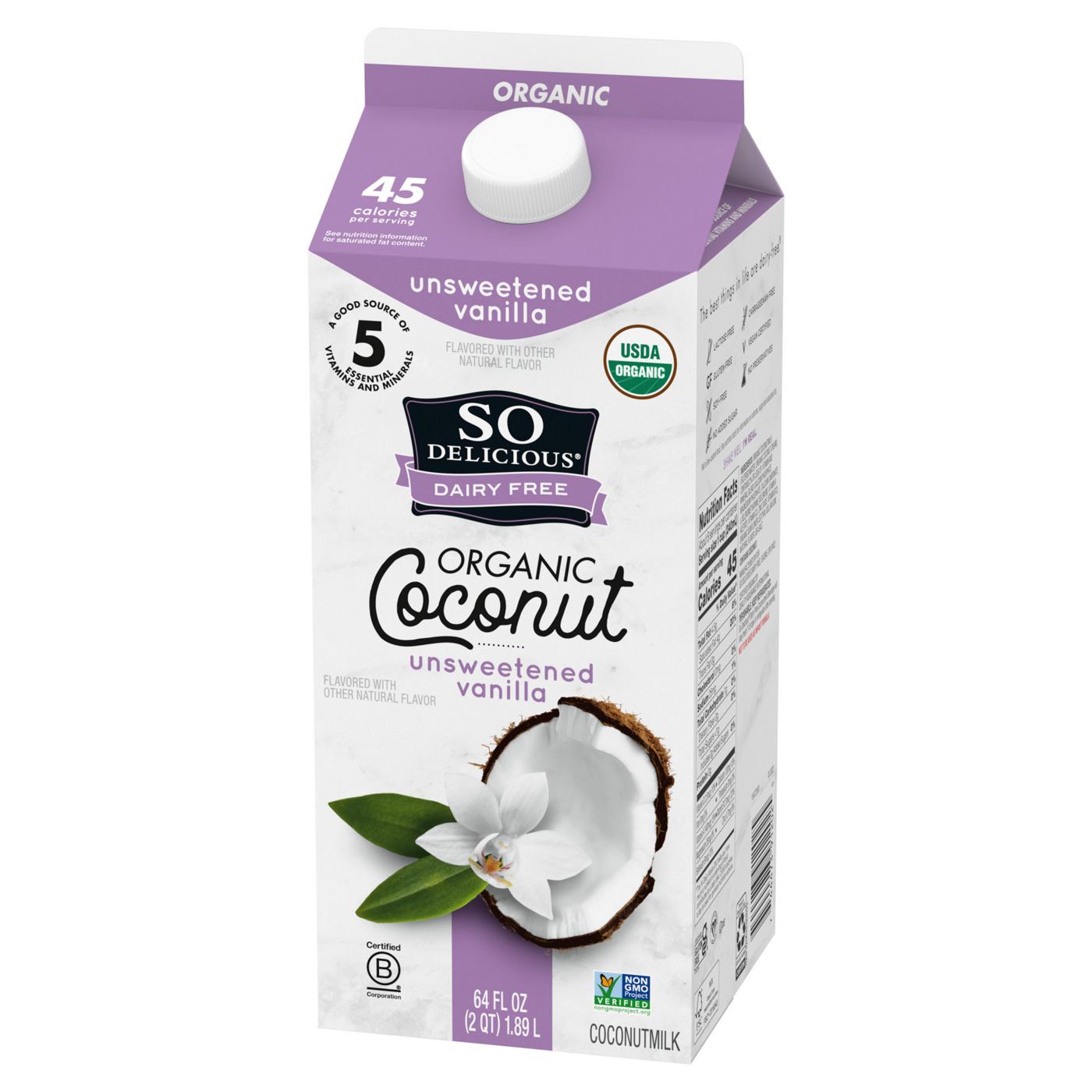 So Delicious Dairy Free Uht Unsweetened Vanilla Coconut Milk; image 8 of 8