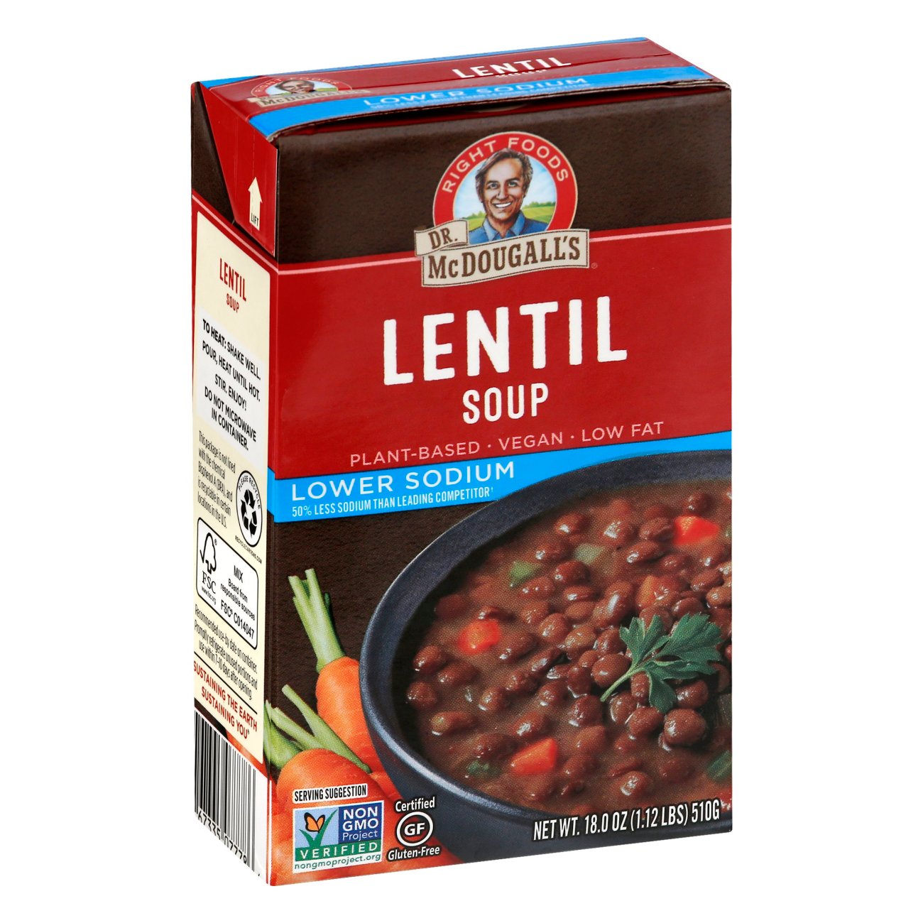Dr McDougall's Right Foods Lentil Lower Sodium Soup - Shop Soups ...
