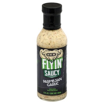 H-E-B Flyin' Saucy Wing Sauce - Parmesan Garlic, 12 oz