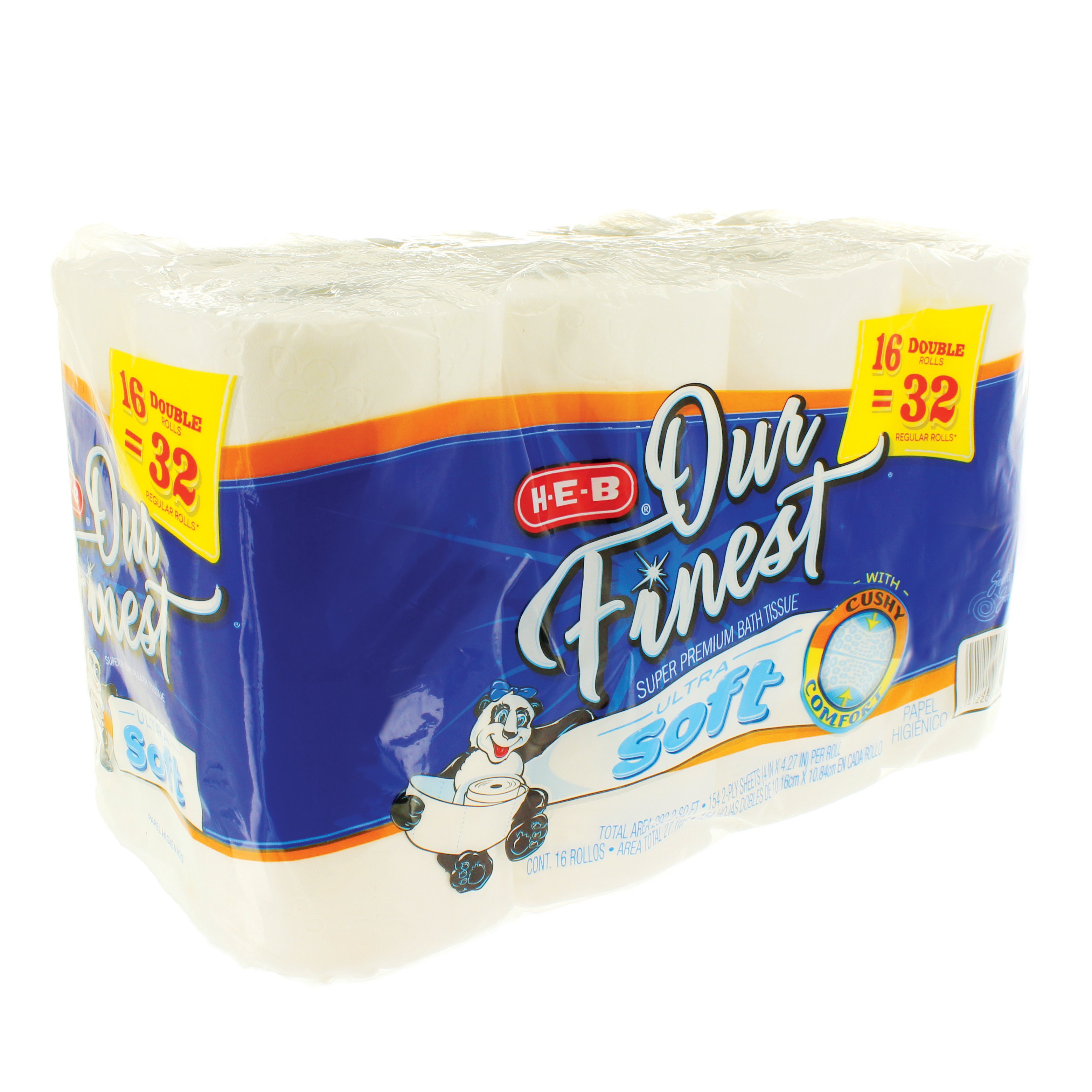 HEB Our Finest Ultra Soft Bath Tissue Double Rolls Shop Toilet