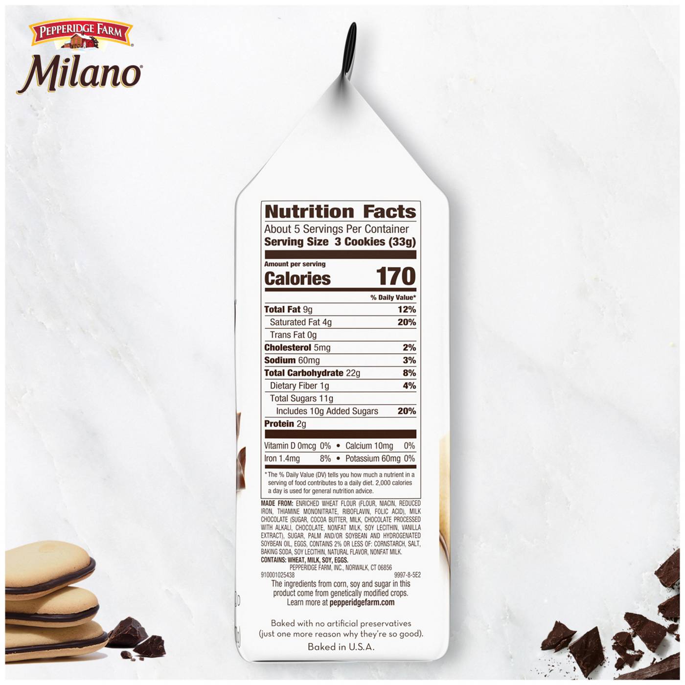 Pepperidge Farm Milano Milk Chocolate Cookies; image 6 of 9