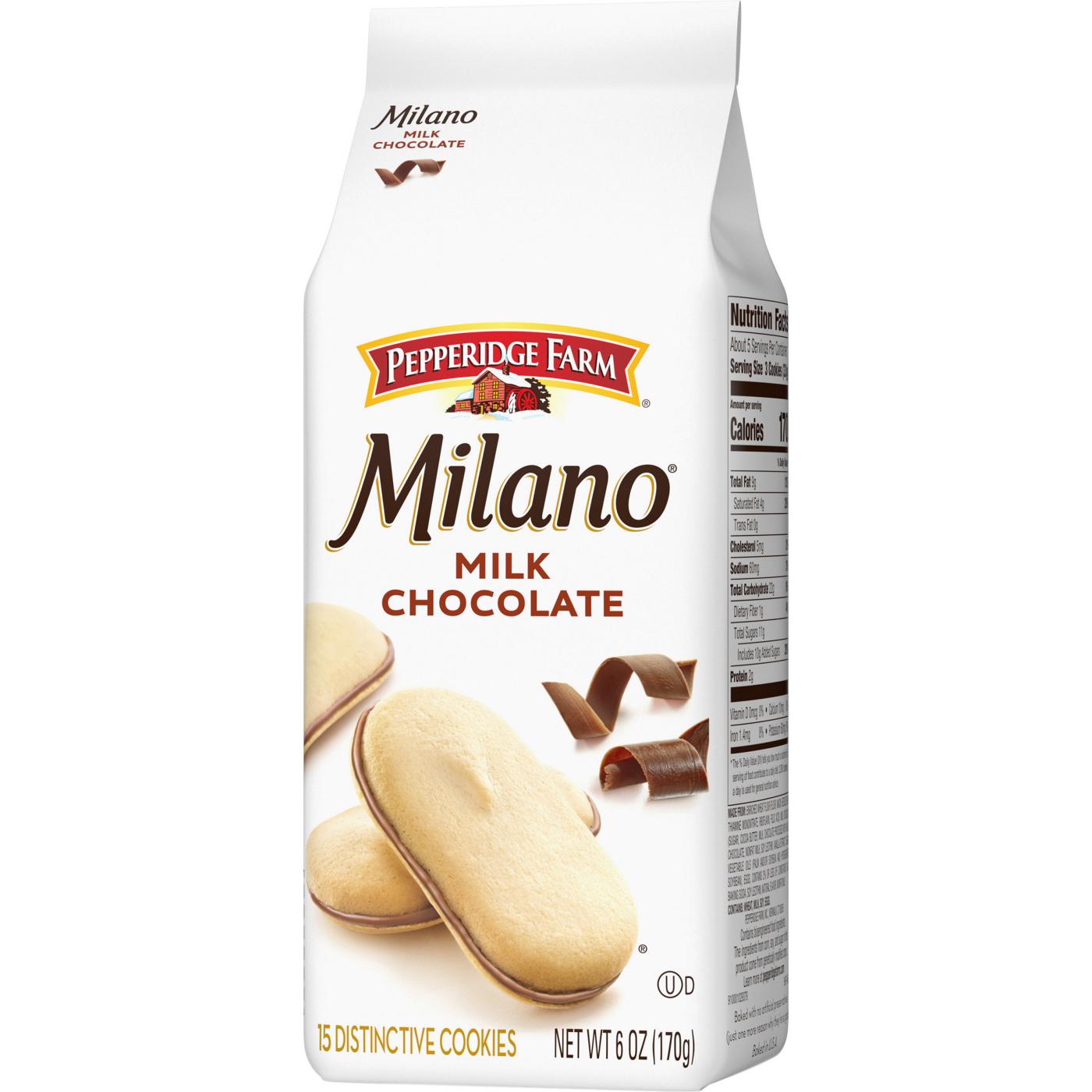 Pepperidge Farm Milano Milk Chocolate Cookies; image 8 of 9