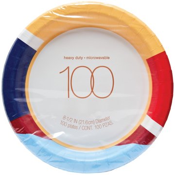 Everyday 8.5 in Paper Plates, 100 ct