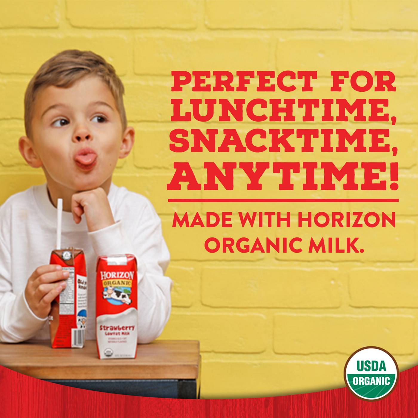 Horizon Organic 1% Lowfat UHT Vanilla Milk Boxes; image 2 of 2