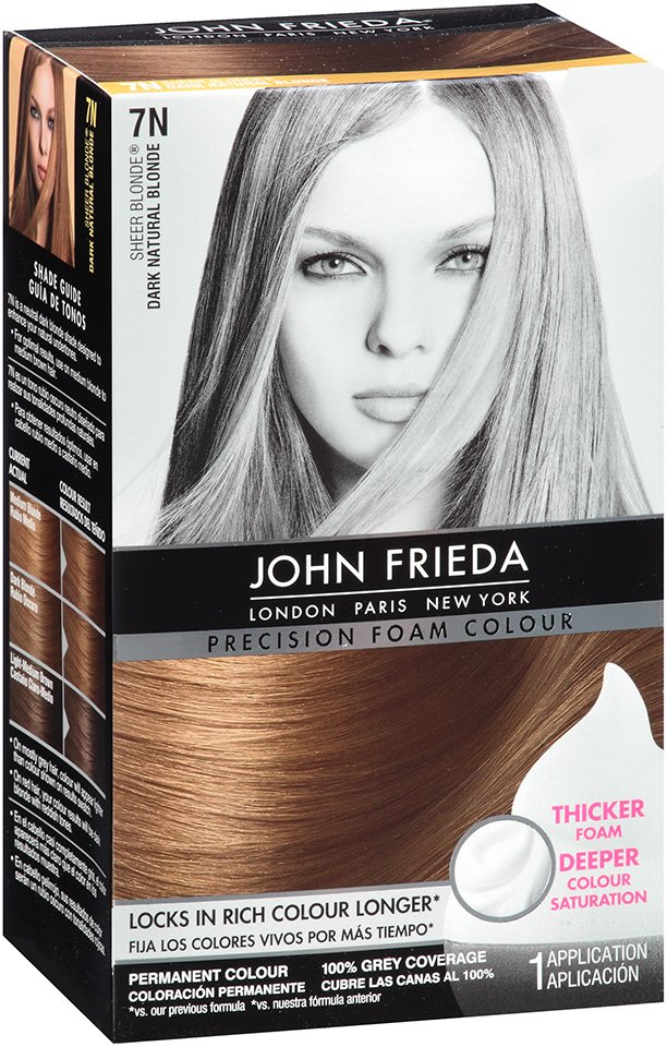John Frieda 7N Dark Natural Blonde Precision Foam Colour Shop John