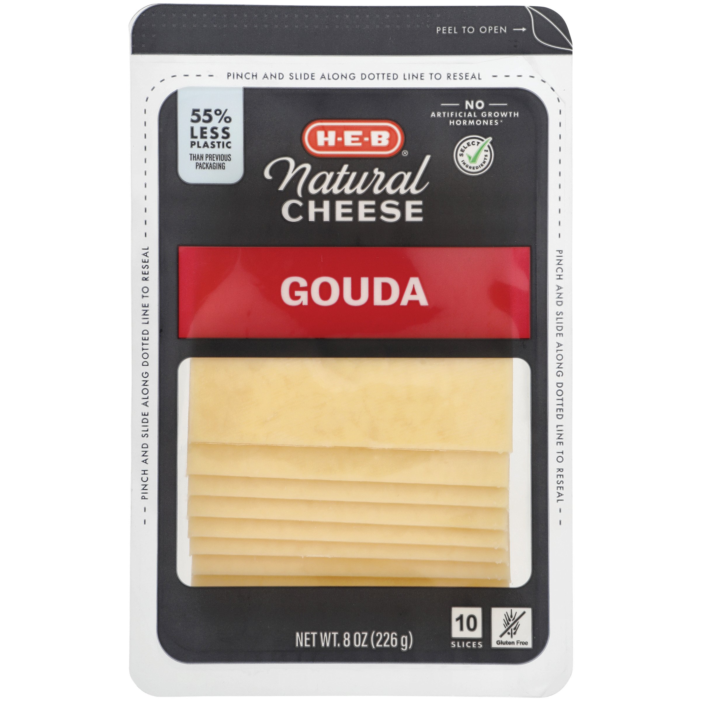 HEB Select Ingredients Gouda Cheese, Thin Slices Shop Cheese at HEB
