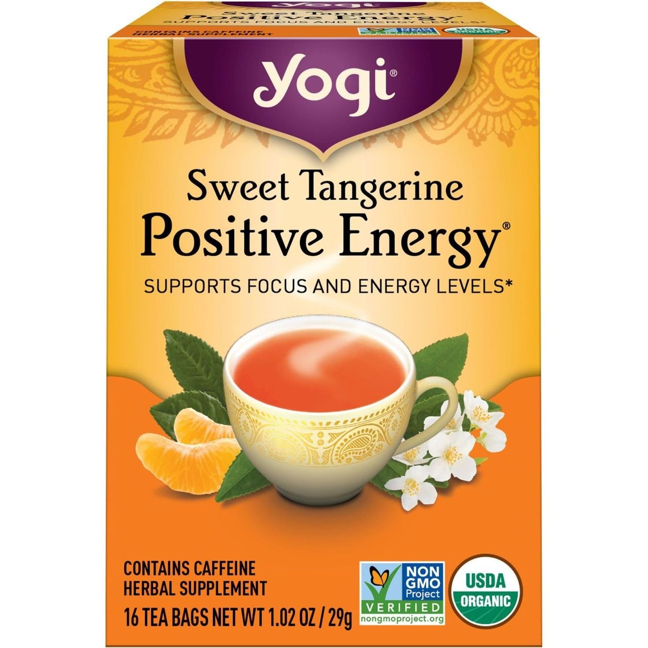Yogi Sweet Tangerine Positive Energy Tea Bags Shop Tea at HEB