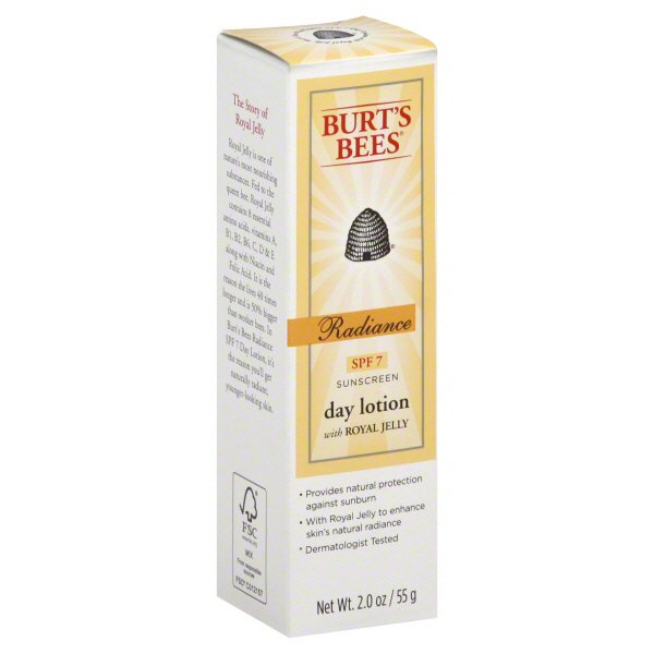 Burt's Bees Radiance Sunscreen SPF 7 Day Lotion With Royal Jelly Shop
