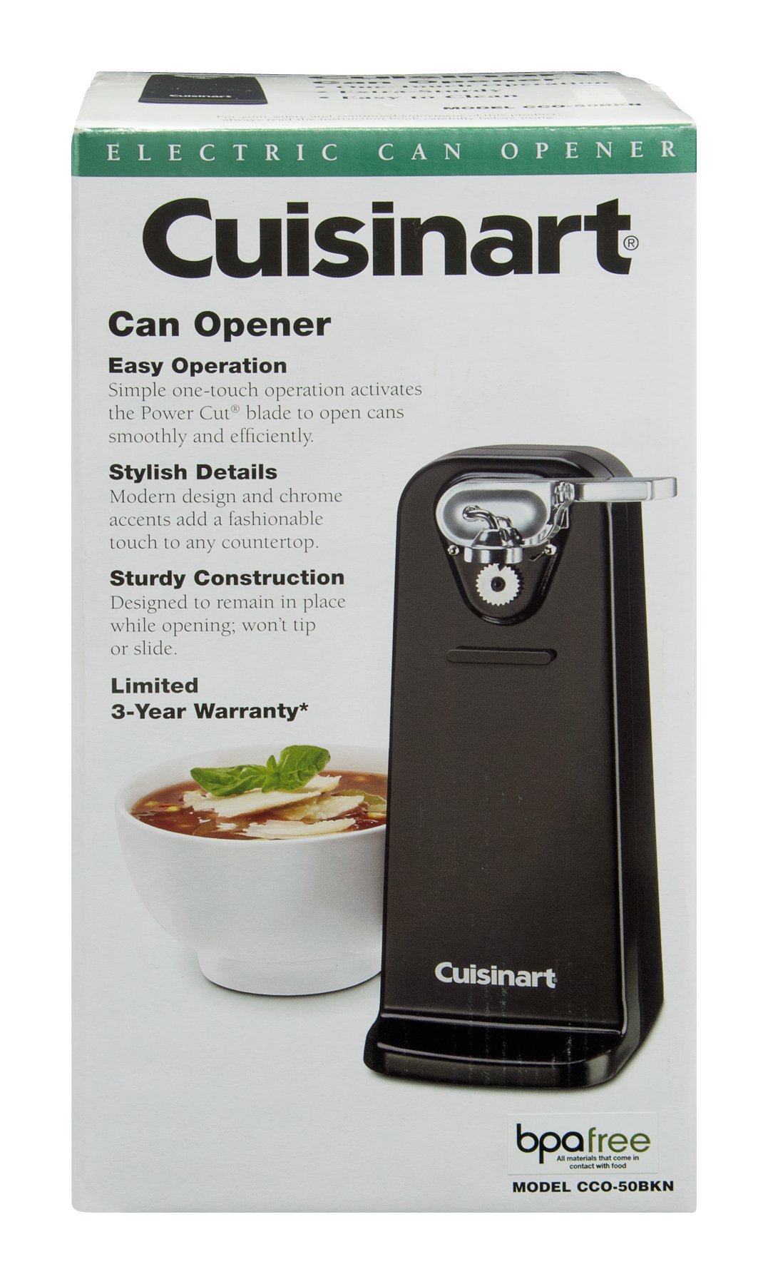 Cuisinart CTG-22-COT Can Opener - Eco-Friendly Oceanware Handles Made From Recycled Fishing Nets, Dishwasher Safe
