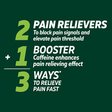 Excedrin Extra Strength Pain Relief Caplets for Headache Relief, Acetaminophen 250mg, Aspirin 250mg, Caffeine 65mg, Pain Reliever
