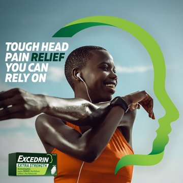 Excedrin Extra Strength Pain Relief Caplets for Headache Relief, Acetaminophen 250mg, Aspirin 250mg, Caffeine 65mg, Pain Reliever