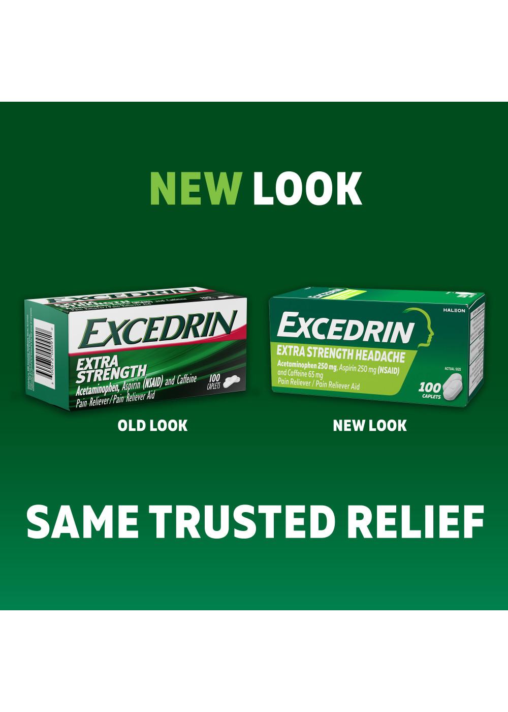 Excedrin Extra Strength Pain Reliever Caplets; image 9 of 9