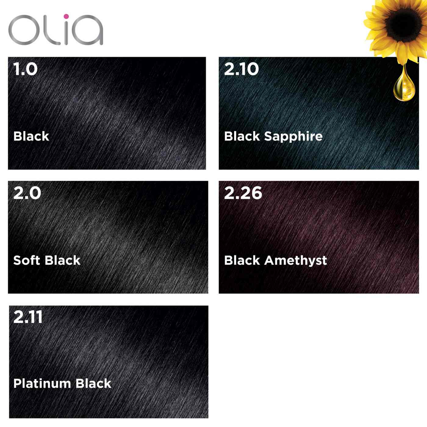 Garnier Olia Oil Powered Ammonia Free Permanent Hair Color 2.0 Soft Black; image 2 of 11