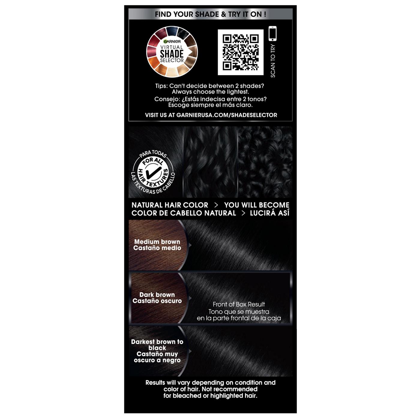Garnier Olia Oil Powered Ammonia Free Permanent Hair Color 2.0 Soft Black; image 4 of 11
