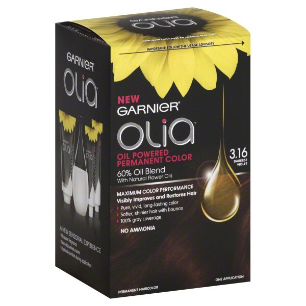 Garnier Olia Oil Powered 3 16 Darkest Violet Permanent Haircolor Shop