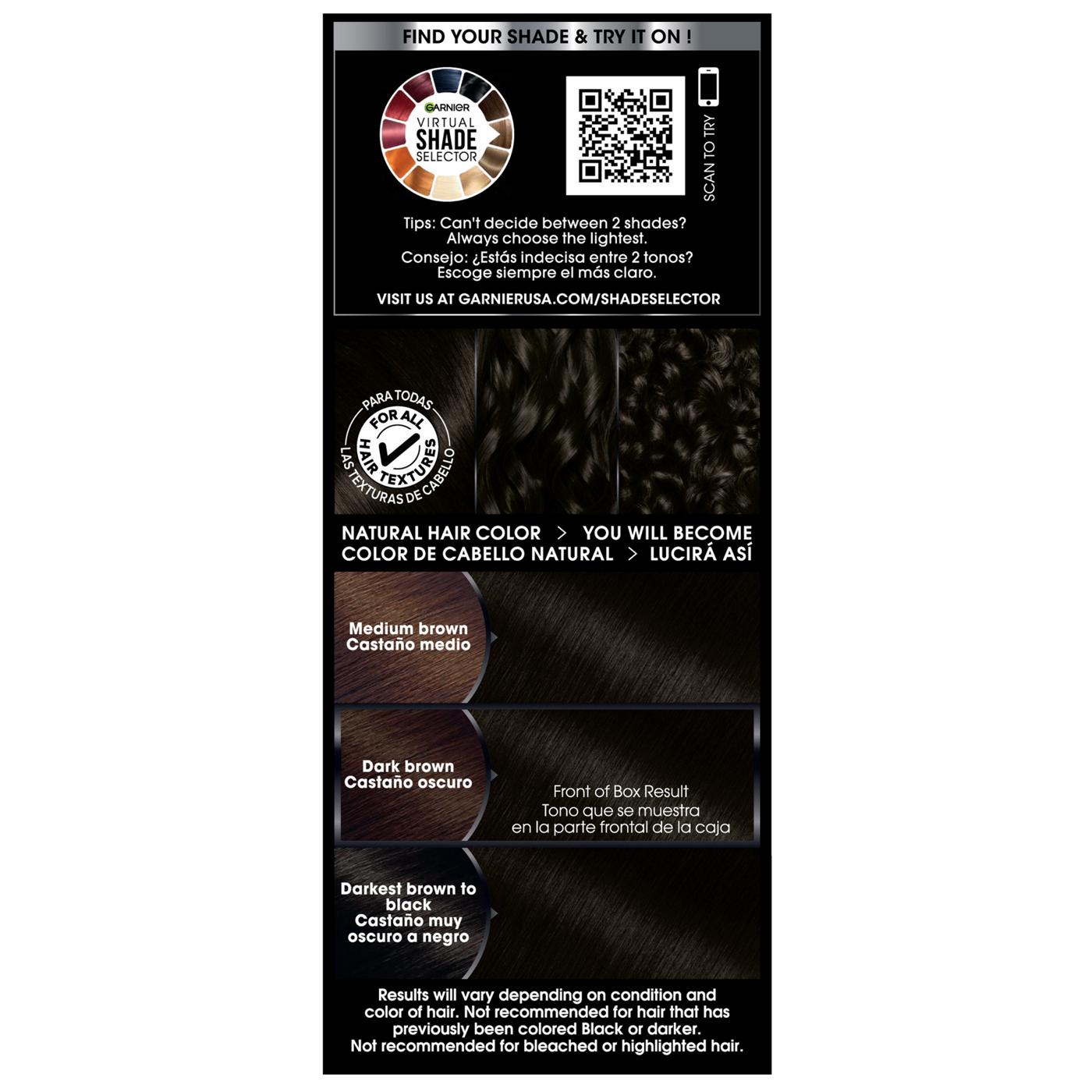 Garnier Olia Oil Powered Ammonia Free Permanent Hair Color 3.0 Darkest Brown; image 6 of 12