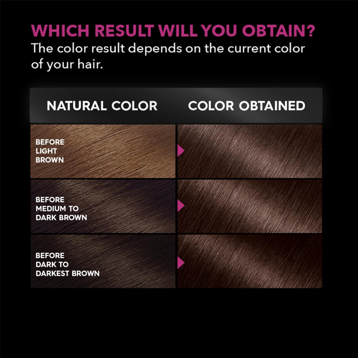 Garnier Olia Oil Powered Ammonia Free Permanent Hair Color 4.15 Dark Soft Mahogany; image 13 of 15