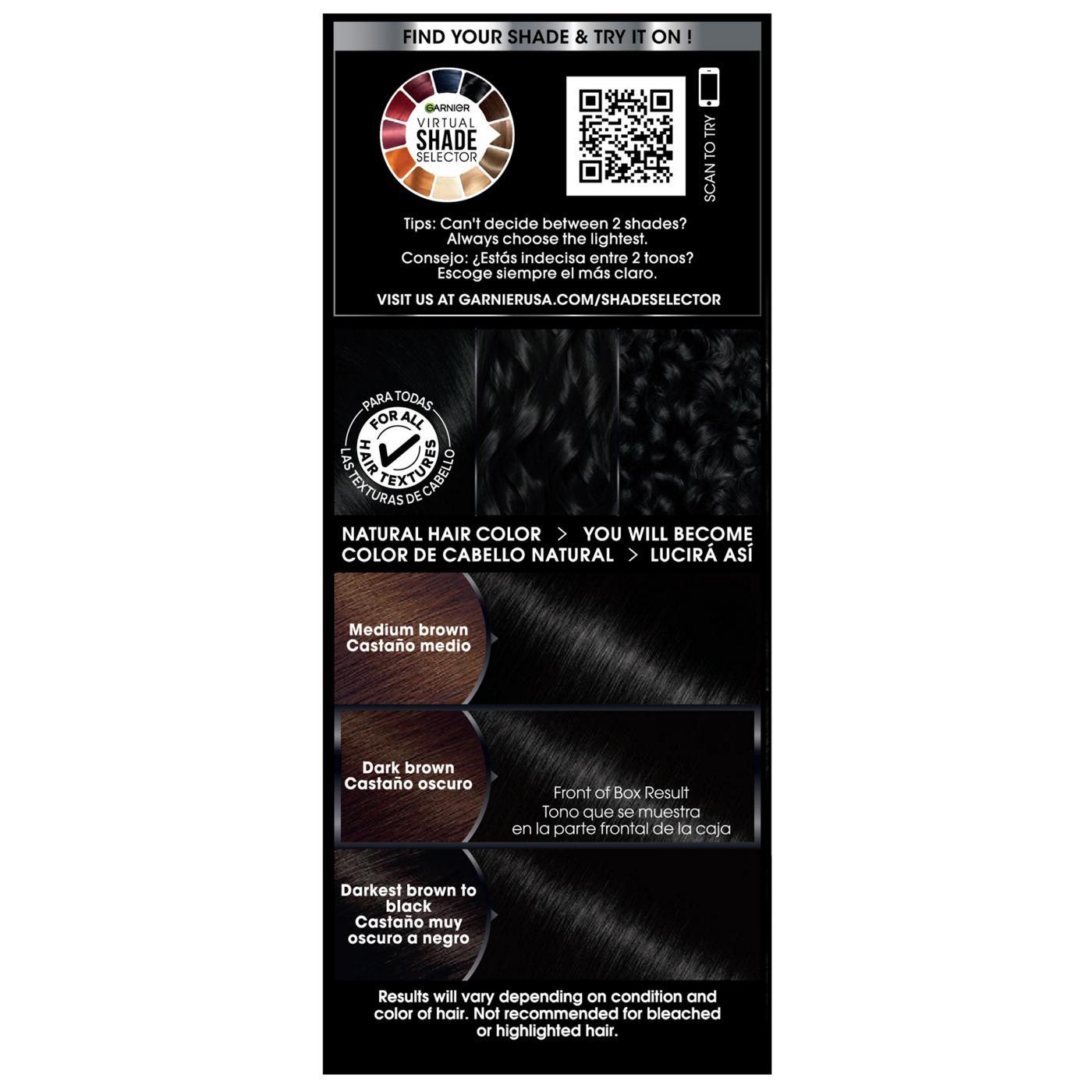 Garnier Olia Oil Powered Ammonia Free Permanent Hair Color 1.0 Black; image 8 of 9