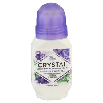 Crystal Roll-On Essence Lavender and White Tea Hypoallergenic Mineral Deodorant