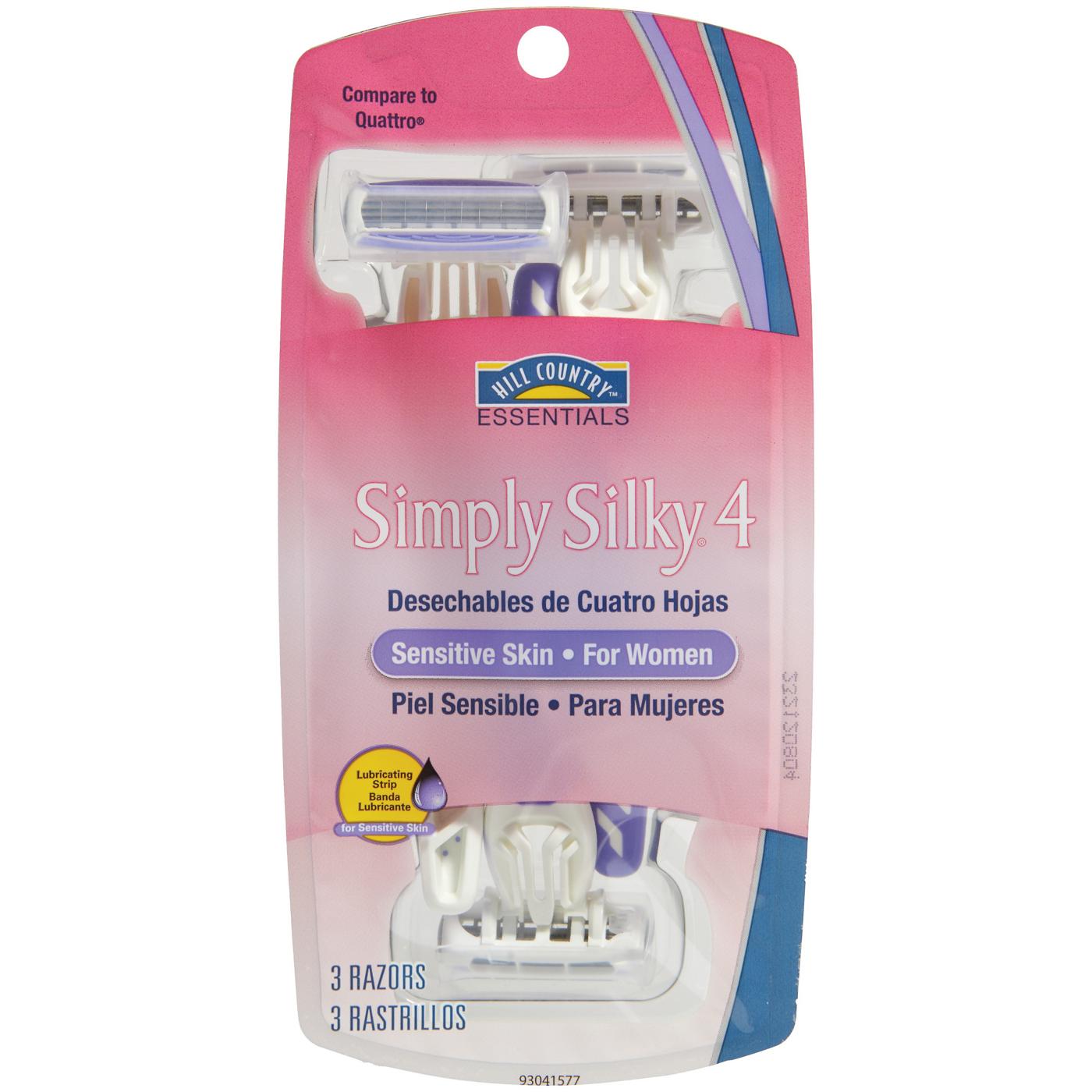 Hill Country Essentials Simply Silky 4 Women's Disposable Razors