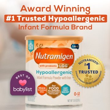 Nutramigen Enflora LGG Hypoallergenic Baby Formula with Iron, 19.8 oz