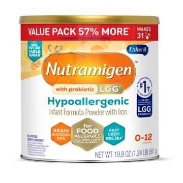 Nutramigen Enflora LGG Hypoallergenic Baby Formula with Iron, 19.8 oz