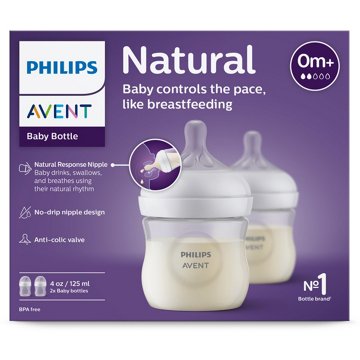 Avent Natural Feeding (0+ Months) 4 oz Bottles, 2 ct