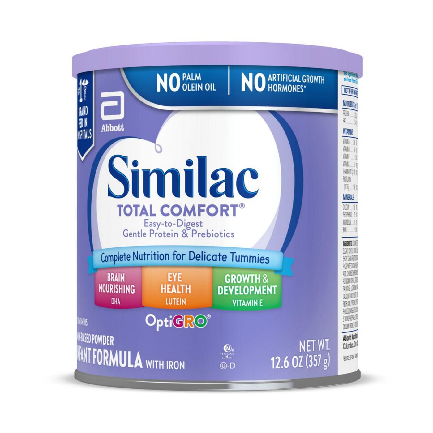 Similac Total Comfort Milk-Based Powder Infant Formula with Iron; image 7 of 10