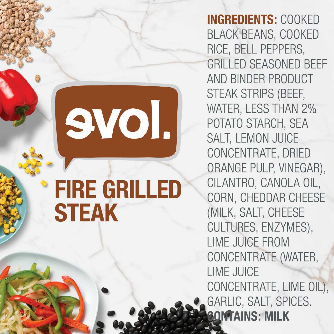 Evol 18g Protein Fire-Grilled Steak Frozen Meal; image 6 of 7