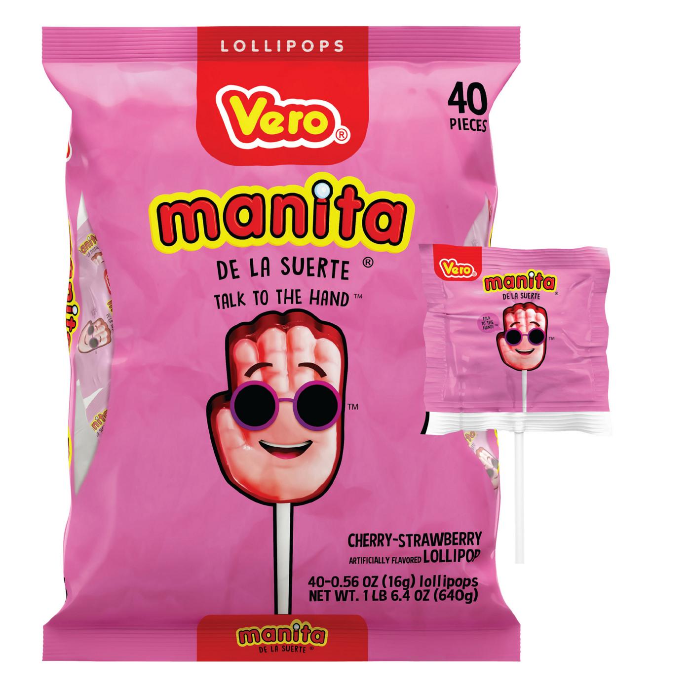 Vero Manita Strawberry & Cherry Lollipops; image 1 of 6