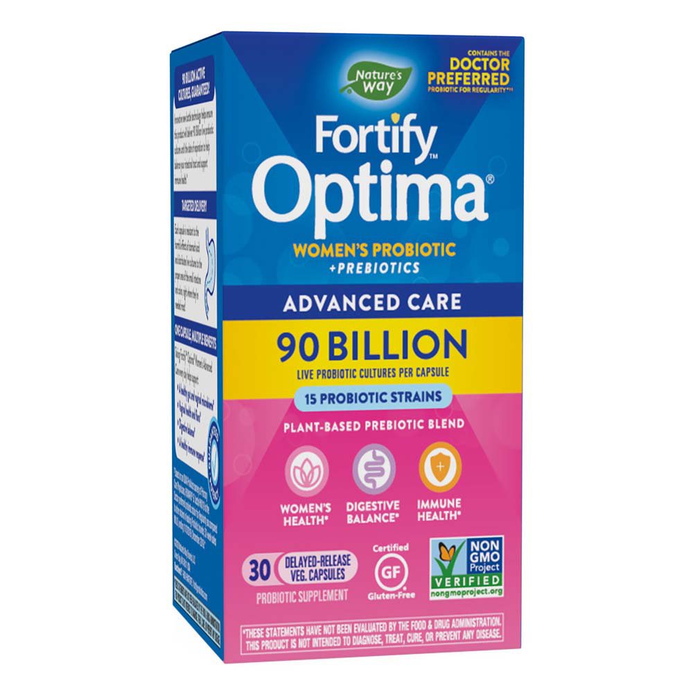 Nature's Way Fortify Optima Women's 90 Billion Probiotic + Prebiotics Capsules, 30 ct