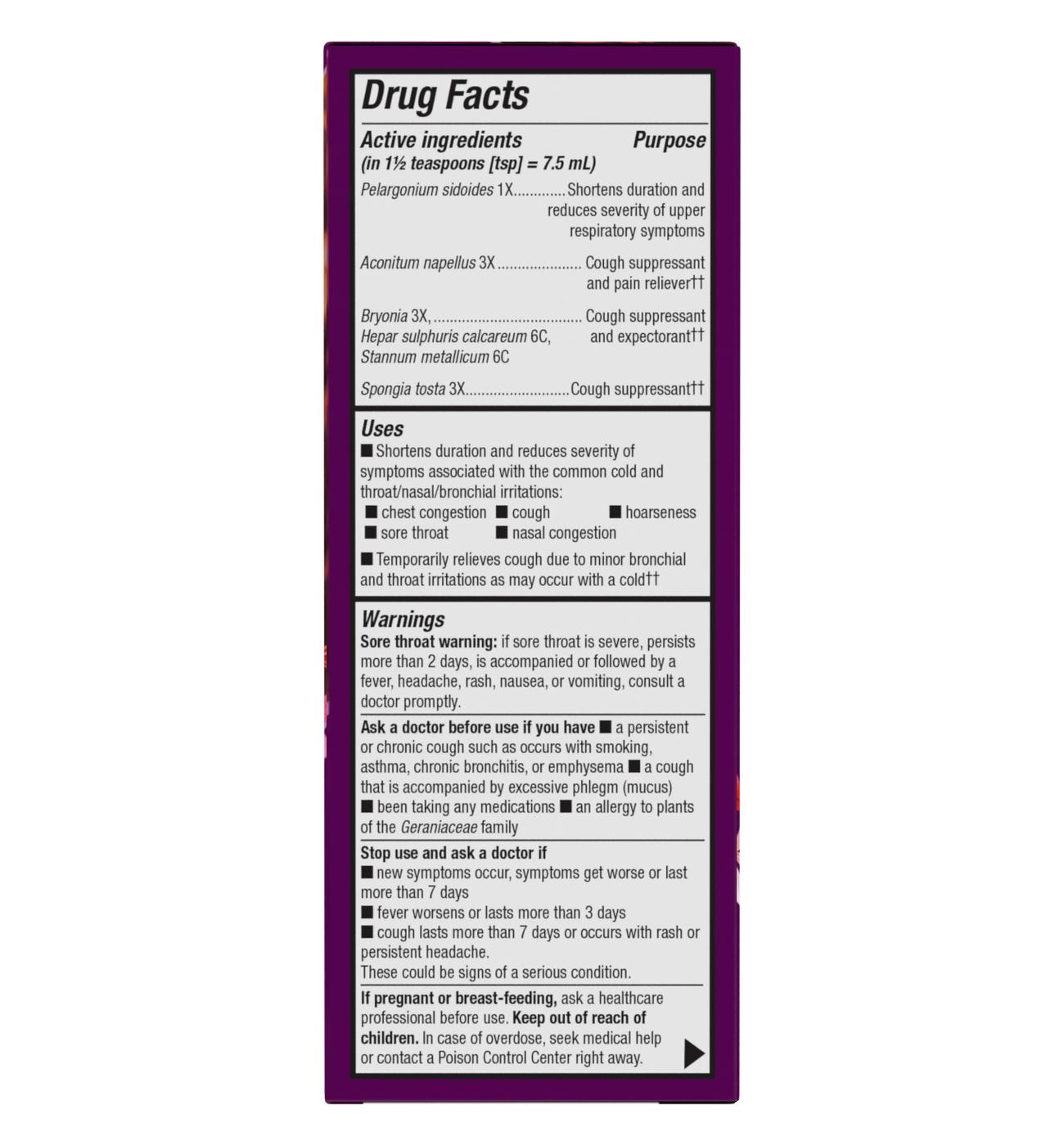 Nature's Way Umcka Non-Drowsy Cough Syrup; image 3 of 4