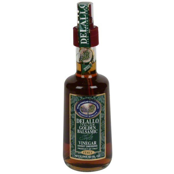 DeLallo Italian Golden Balsamic Style Vinegar Shop Dressing, Oil
