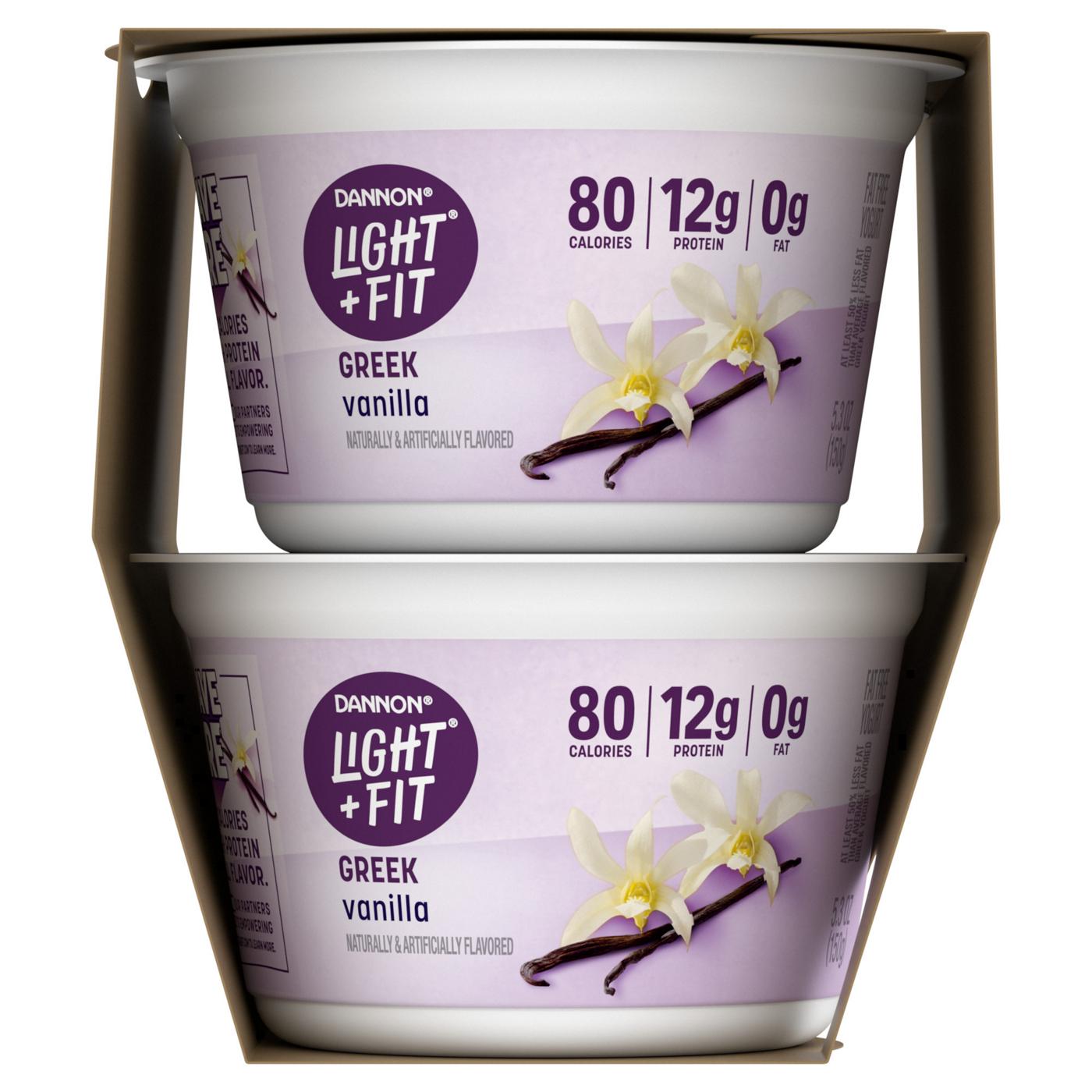 Light + Fit Vanilla Greek Nonfat Yogurt Pack, 4 Ct; image 2 of 2