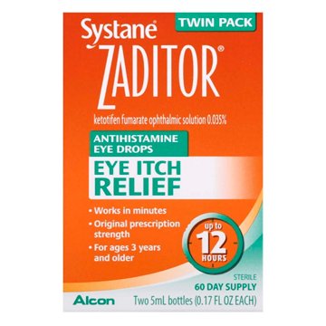 Systane Zaditor Eye Itch Relief Drops, 2 pk